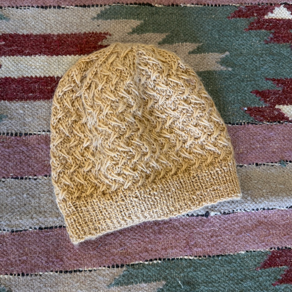 NEW KTS tan wool knit beanie
